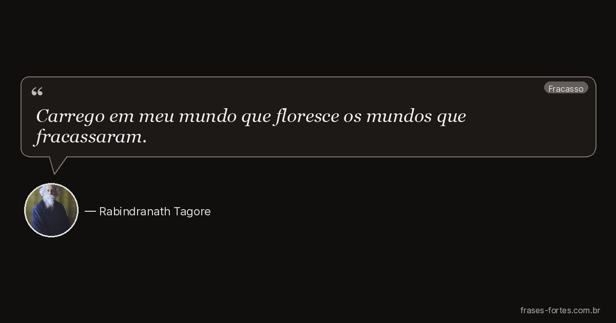 Frase de Rabindranath Tagore
