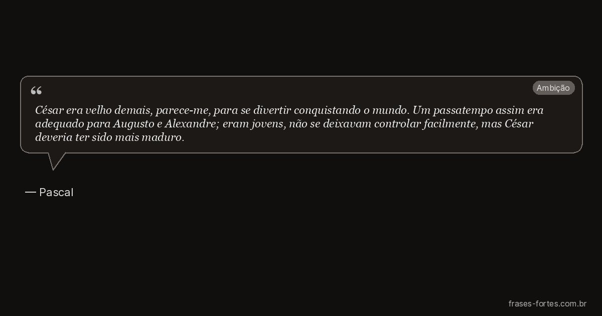 Frase de Pascal