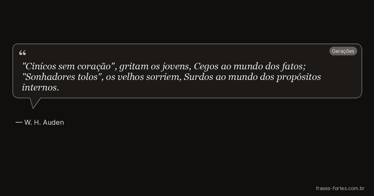 Frase de W. H. Auden