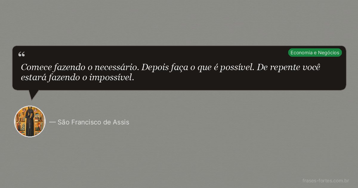 Frase de São Francisco de Assis