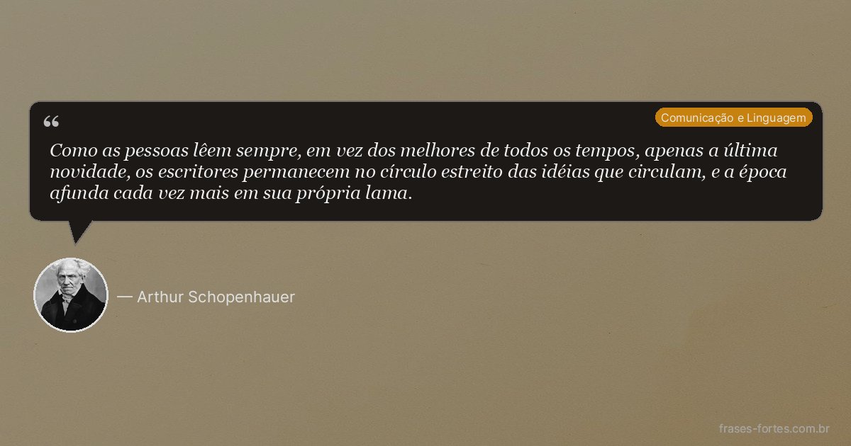 Frase de Arthur Schopenhauer