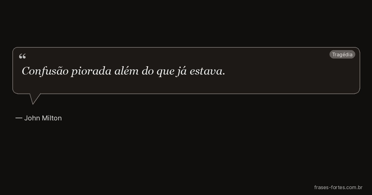 Frase de John Milton
