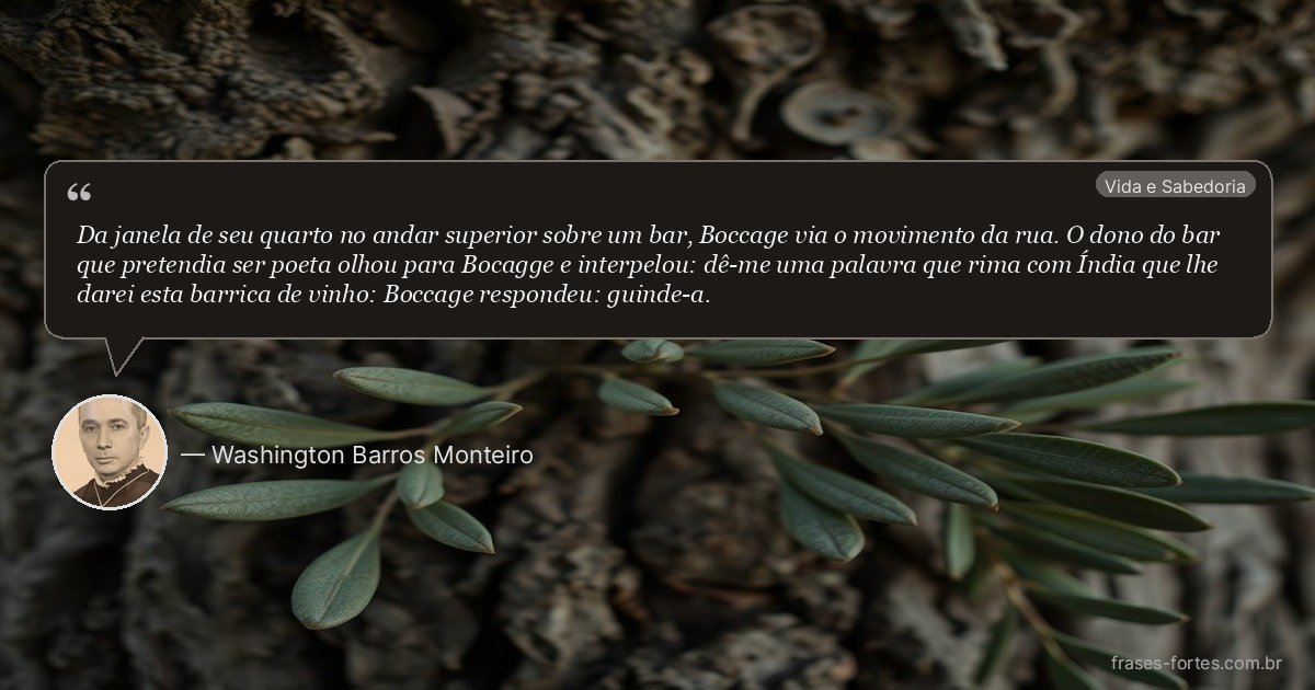 Frase de Washington Barros Monteiro