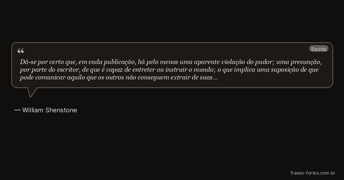 Frase de William Shenstone