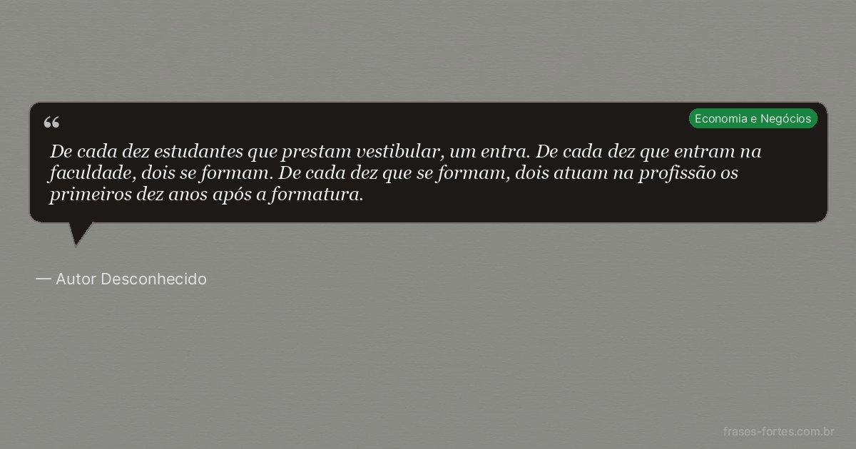 Frase de Autor Desconhecido