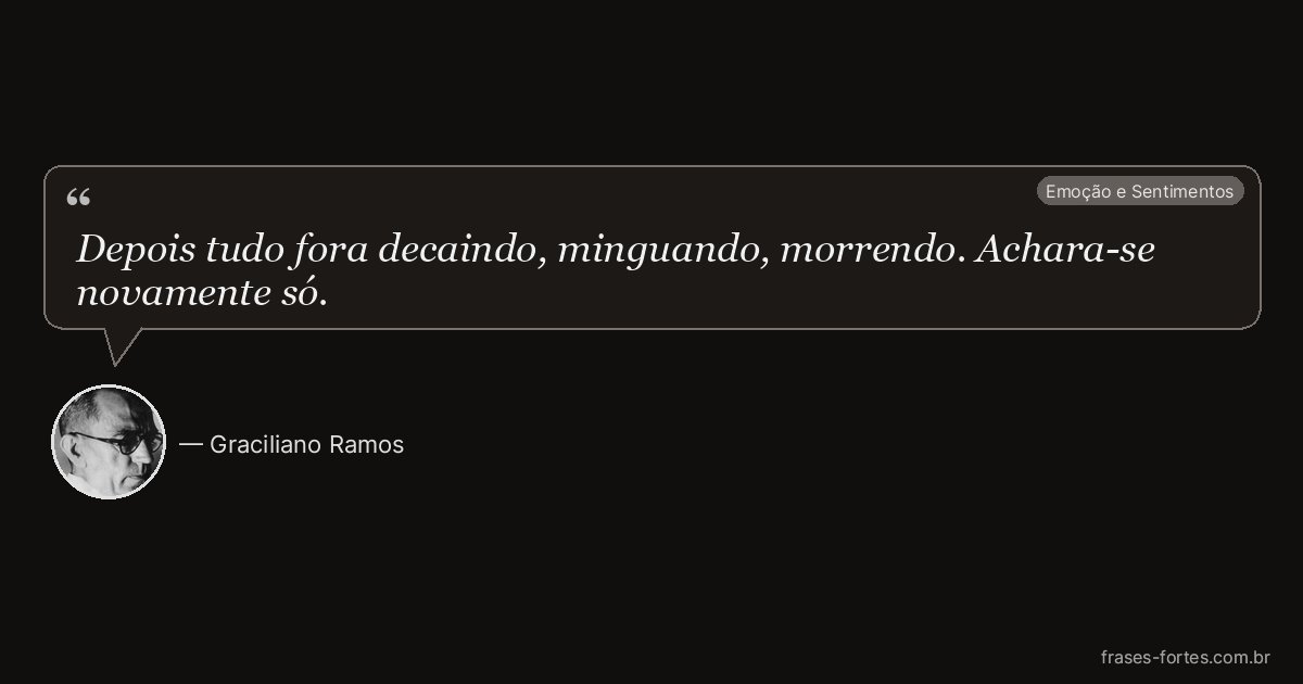 Frase de Graciliano Ramos