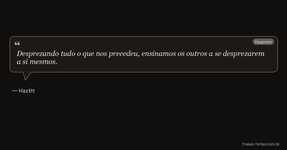 Frase de Hazlitt