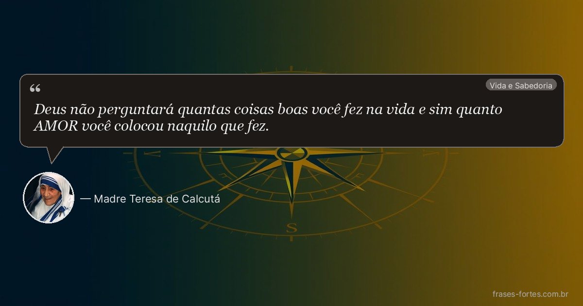 Frase de Madre Teresa de Calcutá