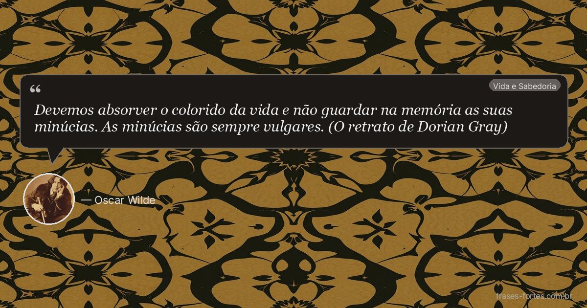 Frase de Oscar Wilde