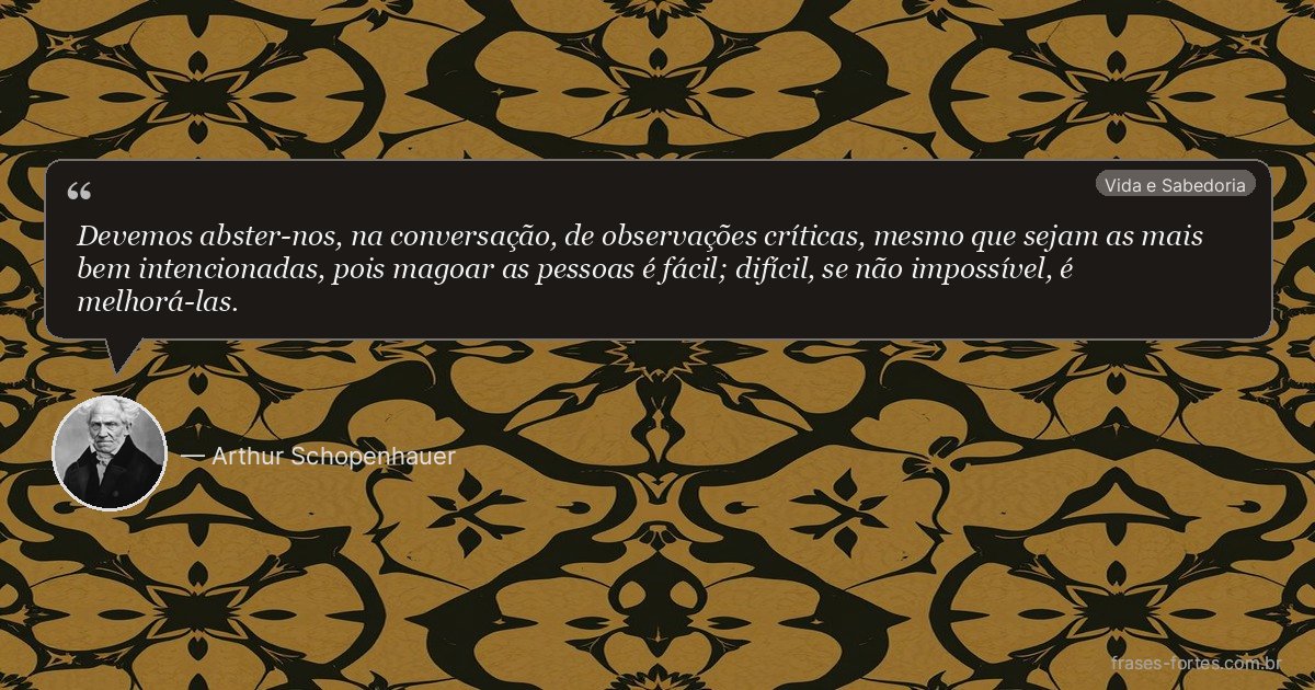 Frase de Arthur Schopenhauer