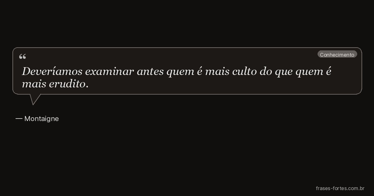 Frase de Montaigne