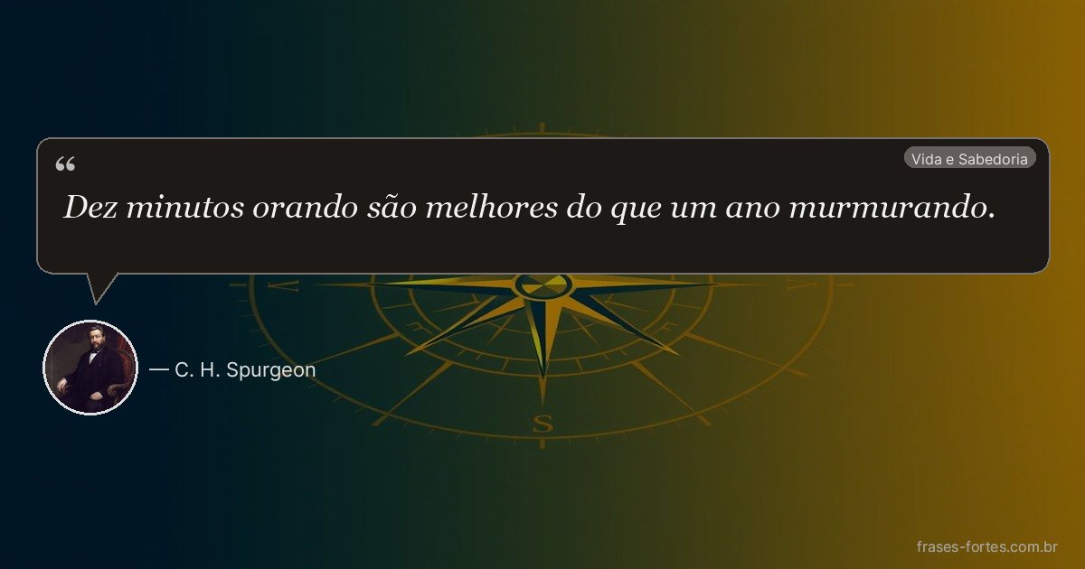 Frase de C. H. Spurgeon