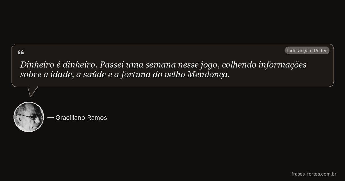 Frase de Graciliano Ramos