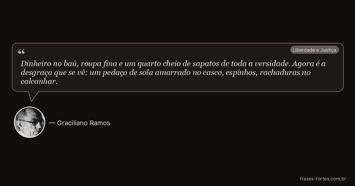 Frase de Graciliano Ramos