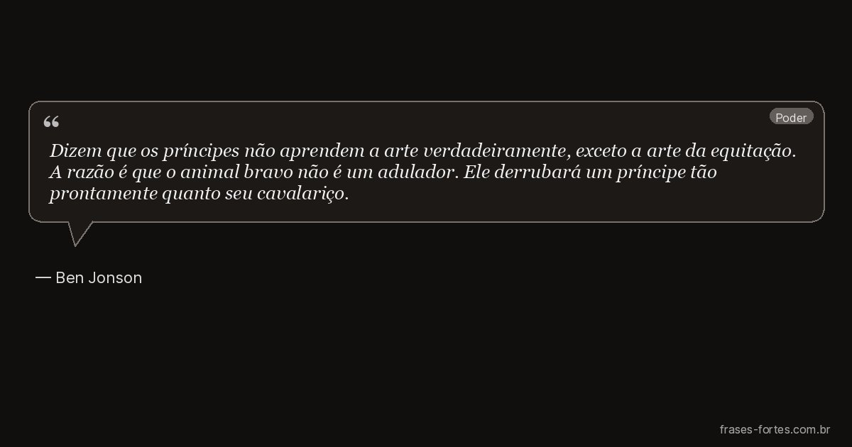 Frase de Ben Jonson