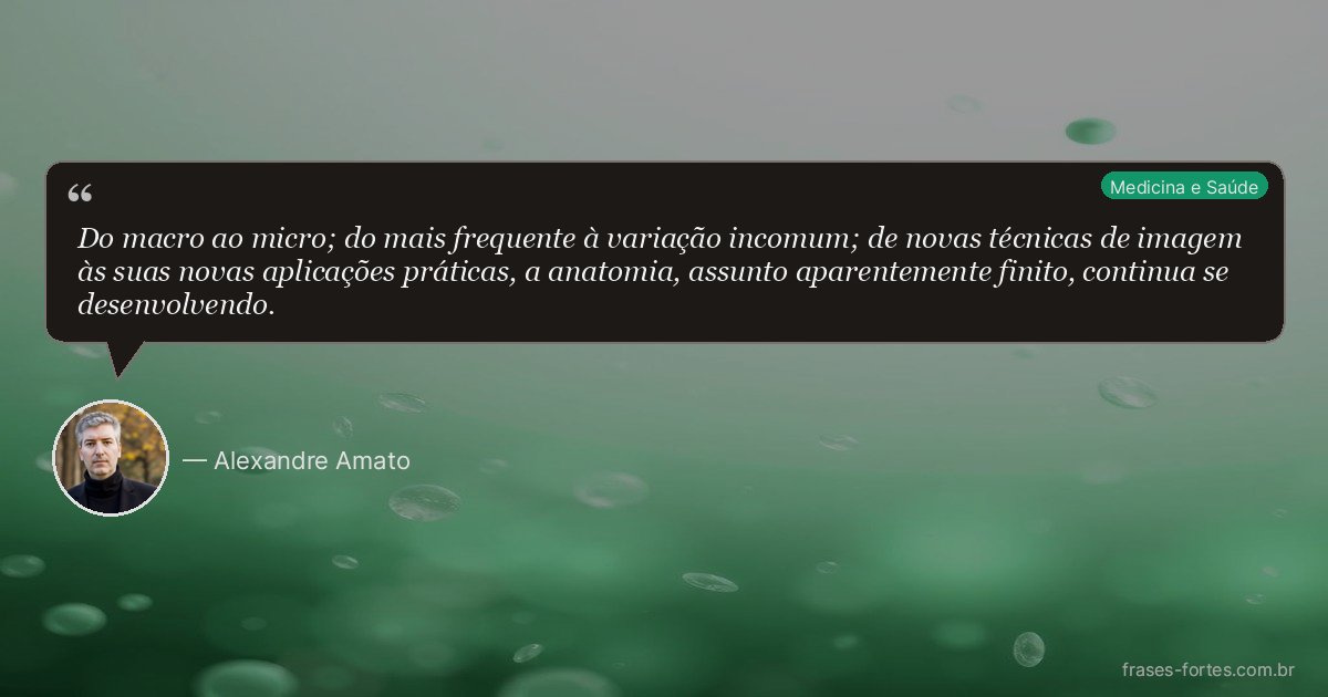 Frase de Alexandre Amato