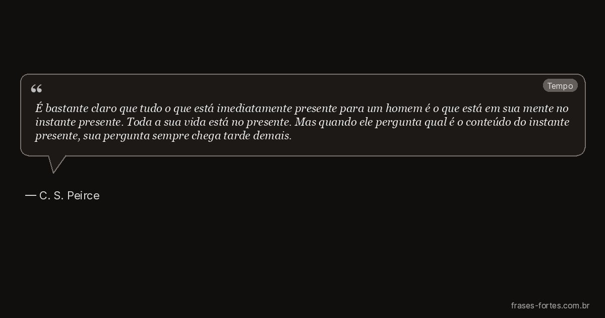 Frase de C. S. Peirce