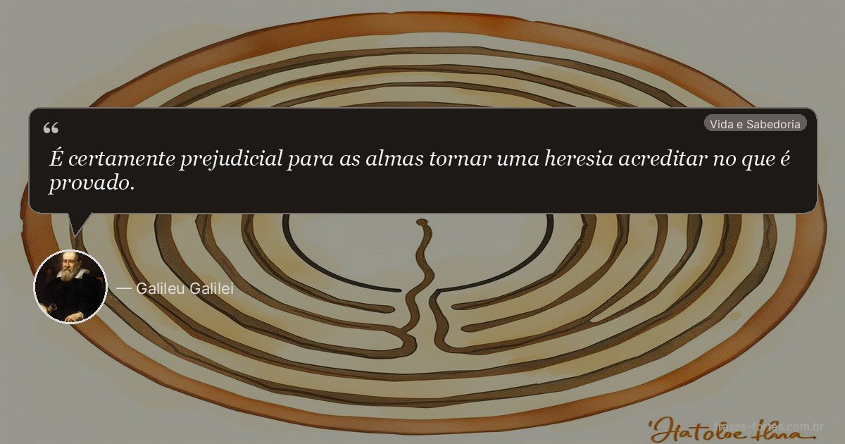 Frase de Galileu Galilei