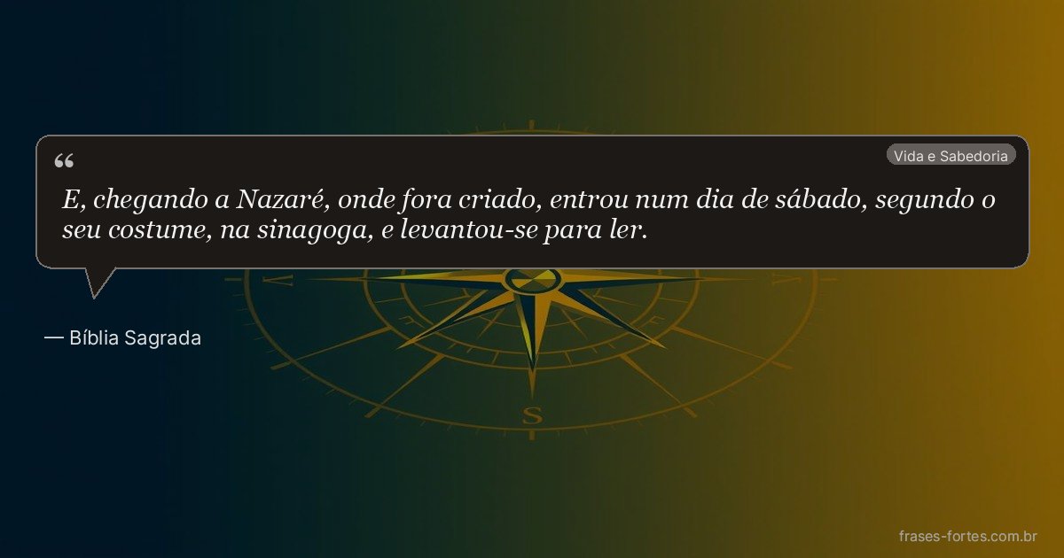 Frase de Bíblia Sagrada