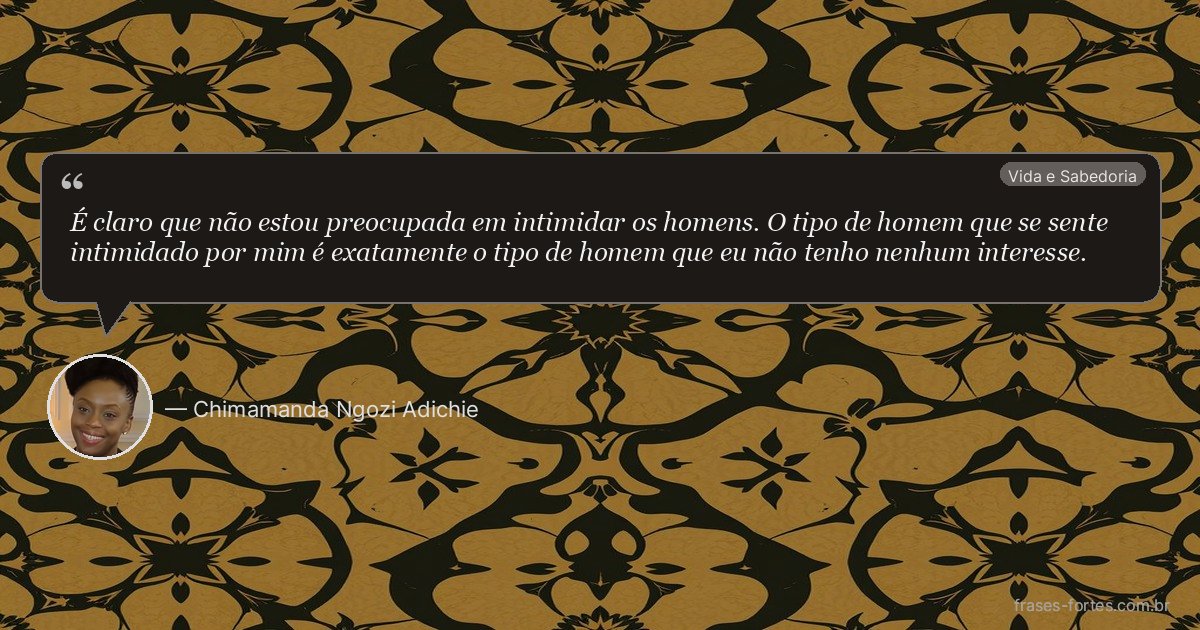 Frase de Chimamanda Ngozi Adichie