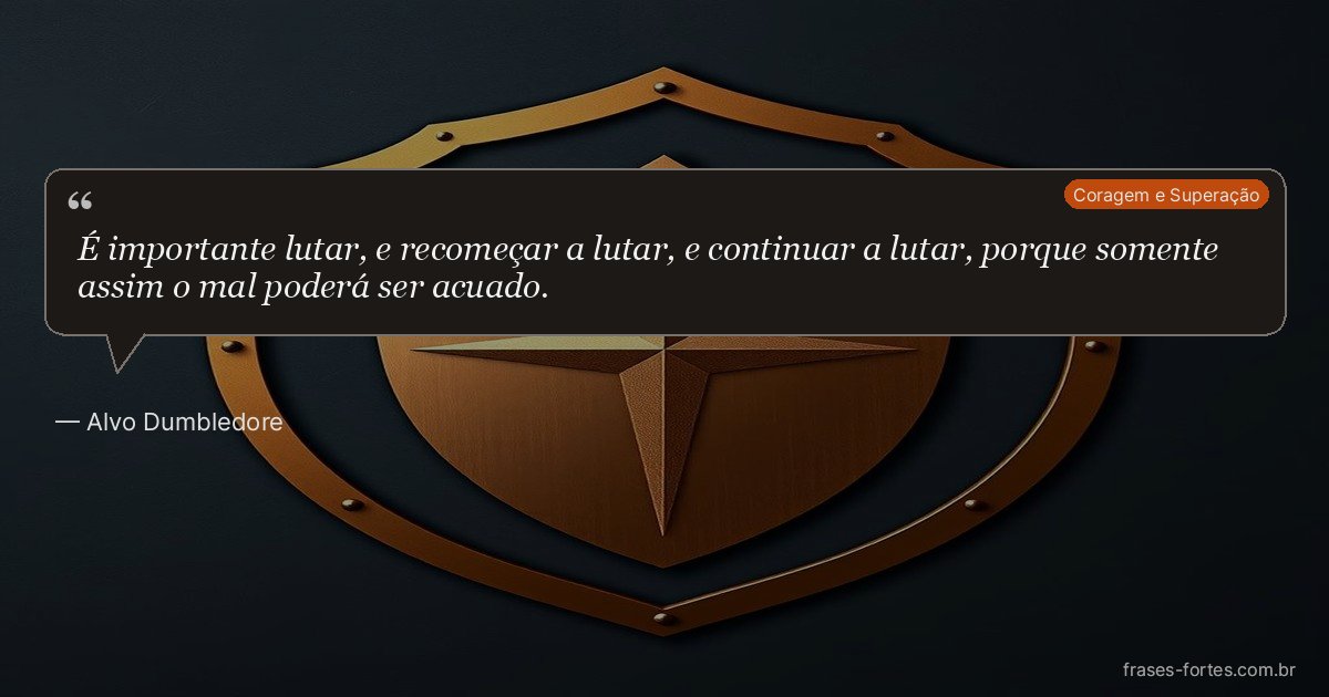 Frase de Alvo Dumbledore