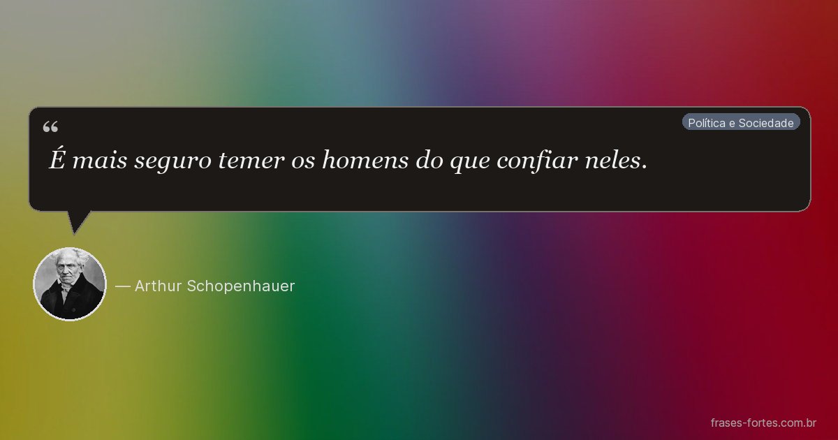 Frase de Arthur Schopenhauer