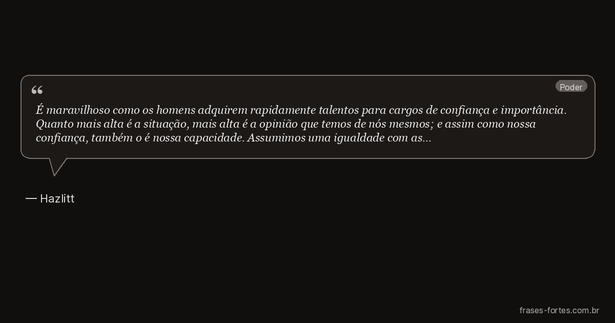 Frase de Hazlitt