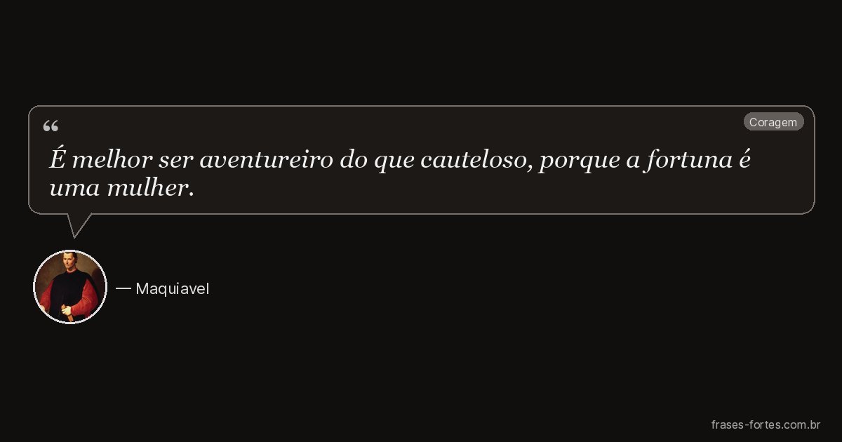 Frase de Maquiavel