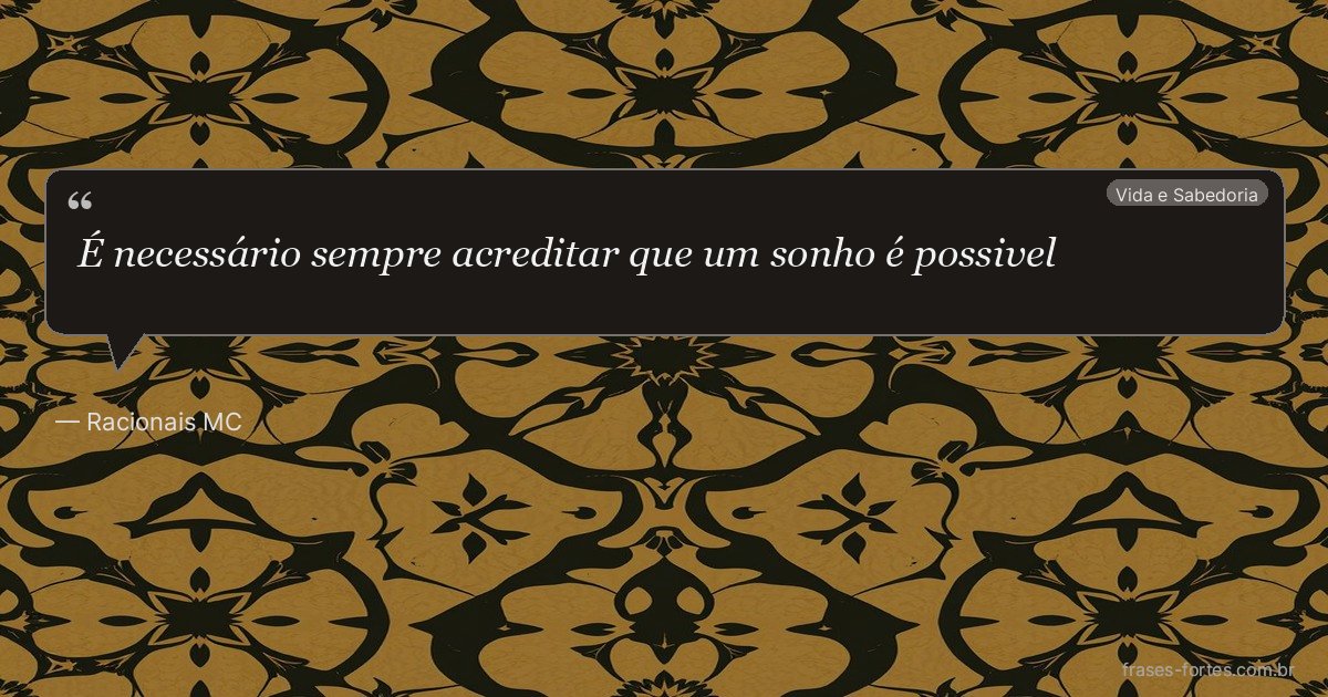 Frase de Racionais MC's