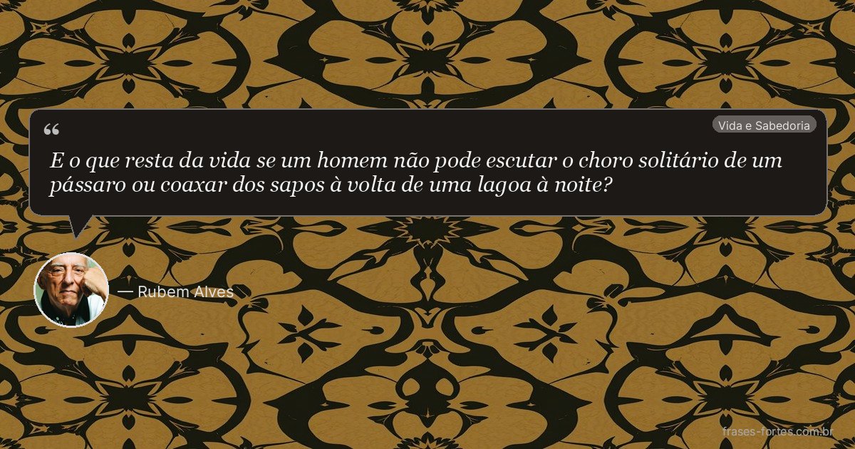 Frase de Rubem Alves