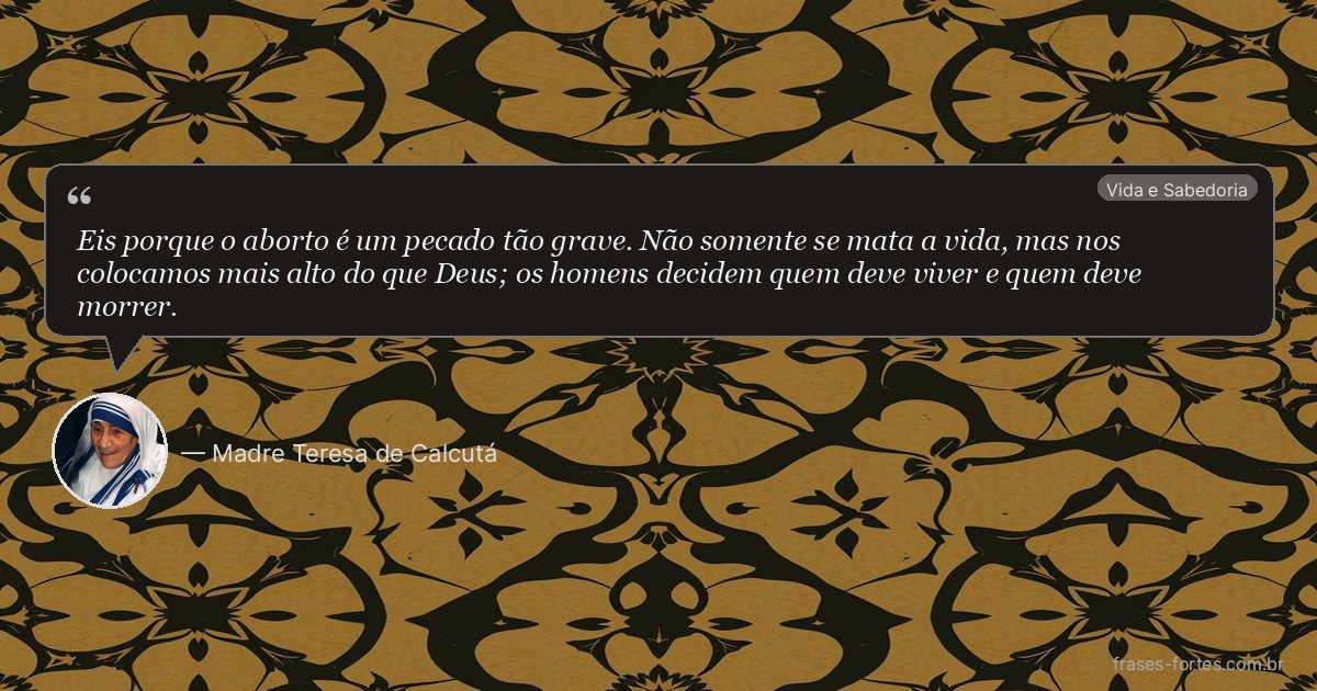 Frase de Madre Teresa de Calcutá