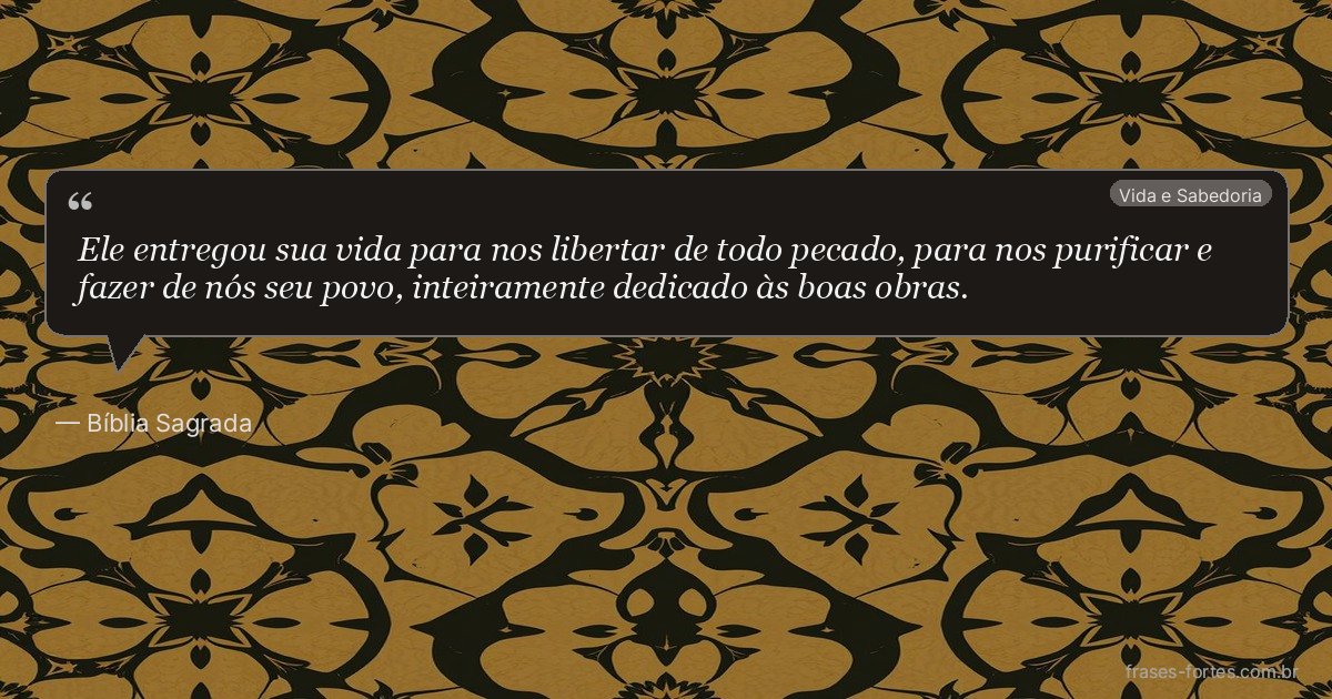 Frase de Bíblia Sagrada
