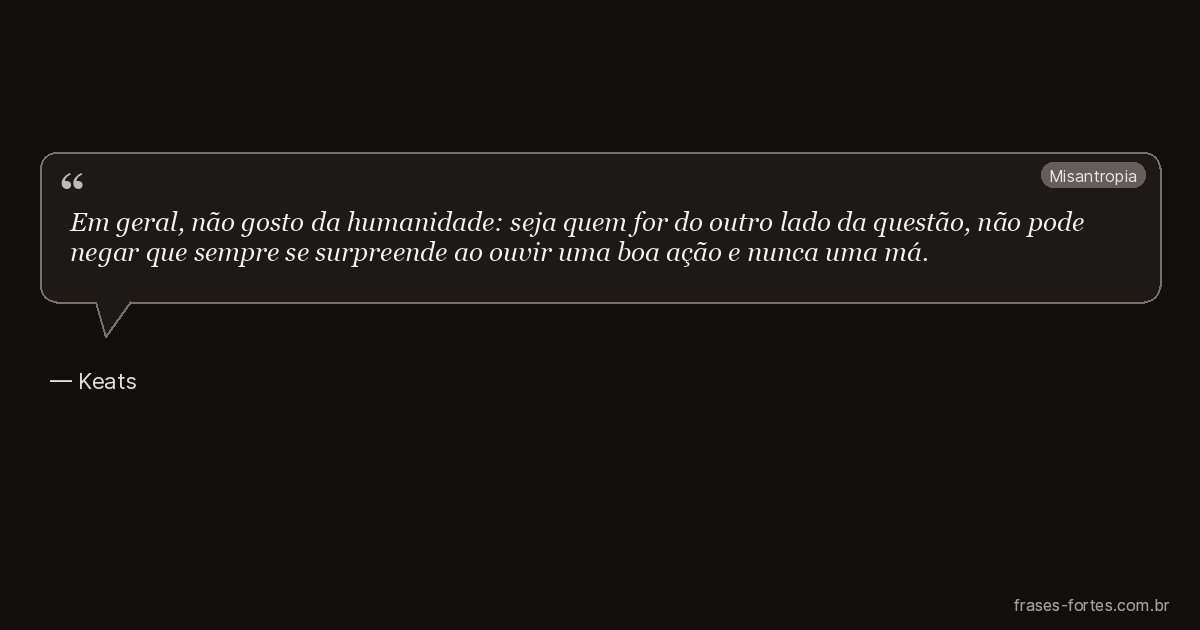 Frase de Keats