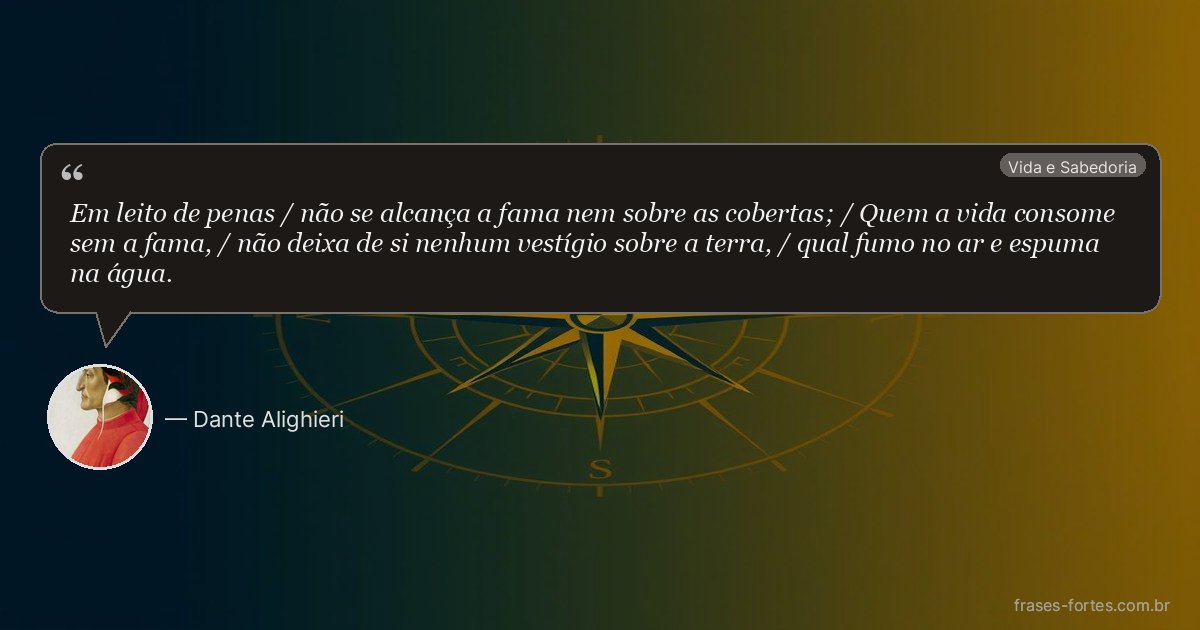 Frase de Dante Alighieri