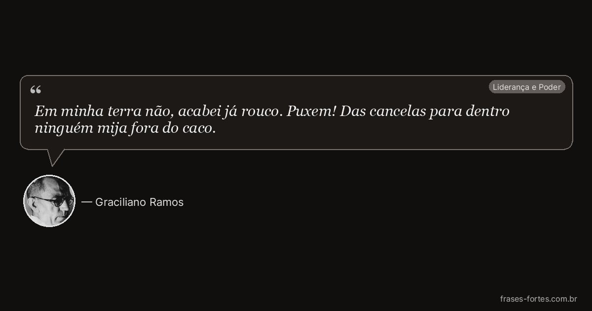 Frase de Graciliano Ramos