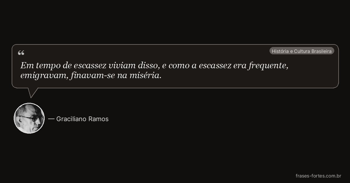 Frase de Graciliano Ramos