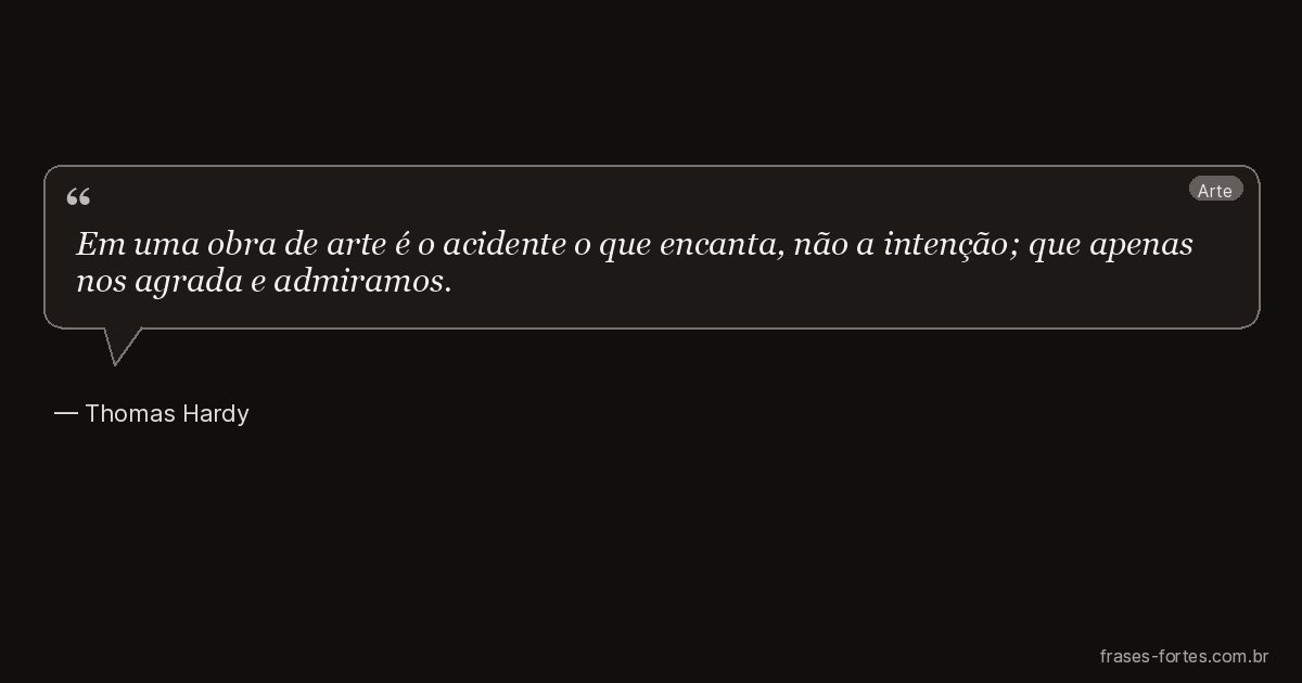Frase de Thomas Hardy