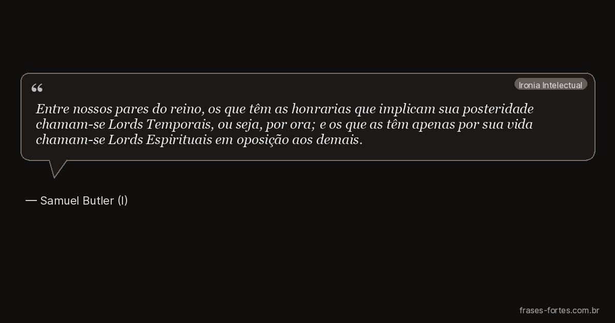 Frase de Samuel Butler (I)