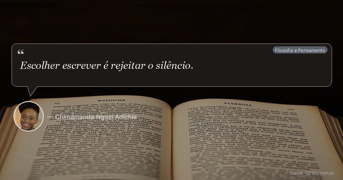 Frase de Chimamanda Ngozi Adichie