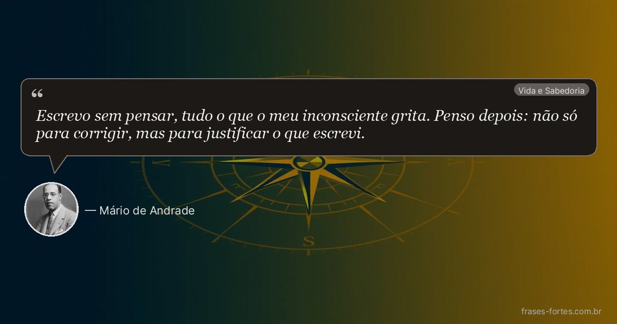 Frase de Mário de Andrade