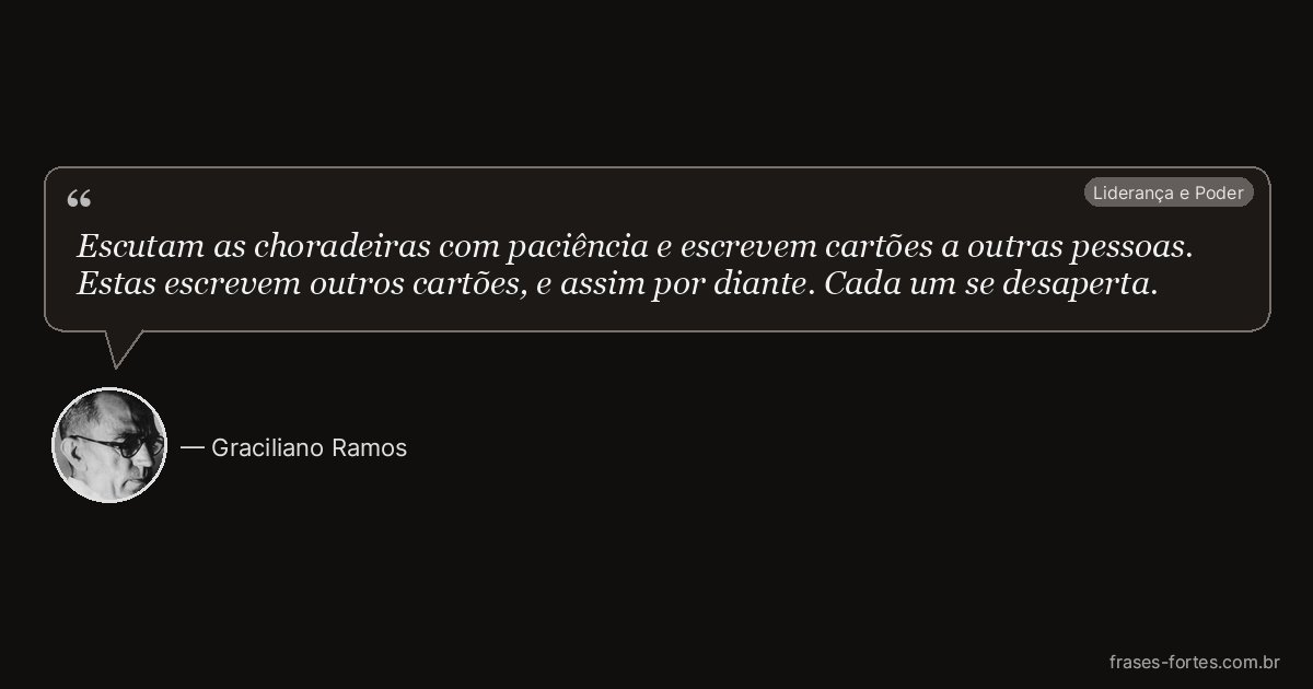 Frase de Graciliano Ramos