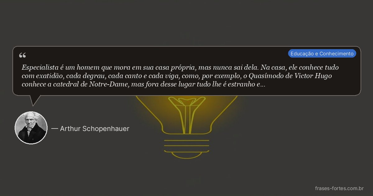 Frase de Arthur Schopenhauer