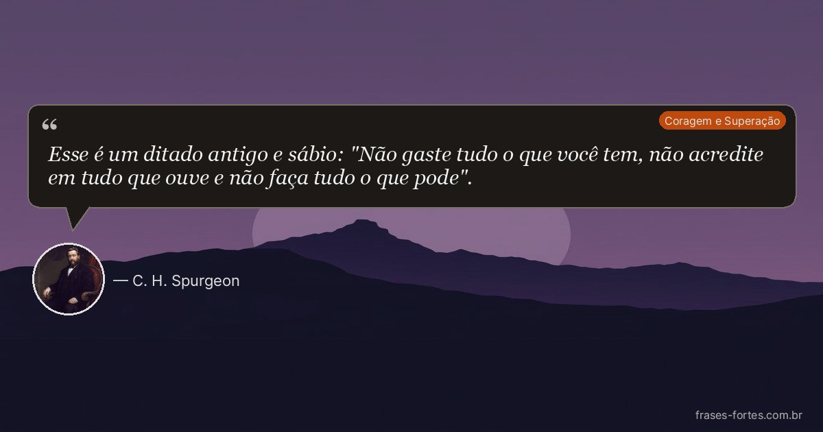 Frase de C. H. Spurgeon
