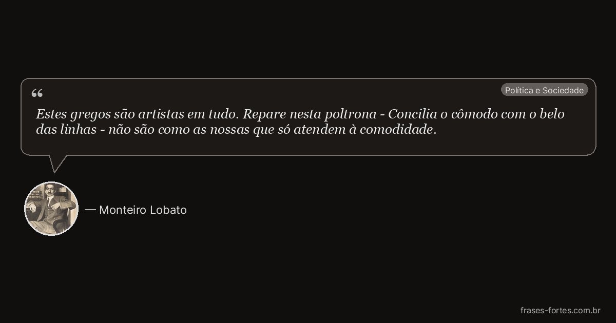 Frase de Monteiro Lobato