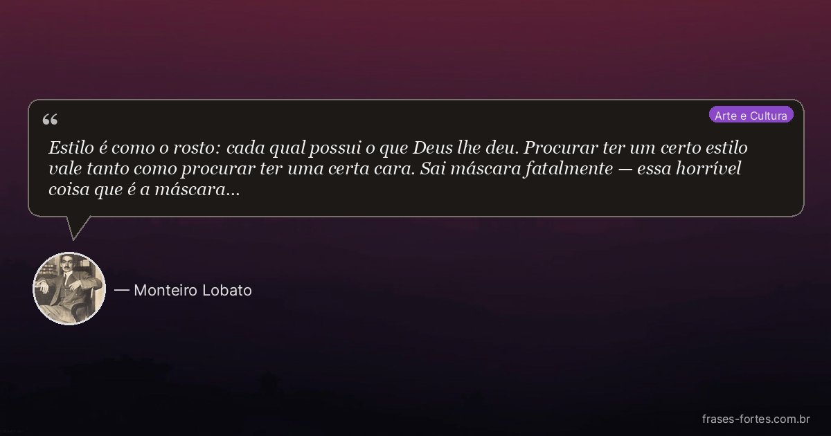 Frase de Monteiro Lobato