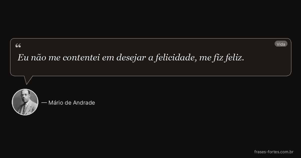 Frase de Mário de Andrade