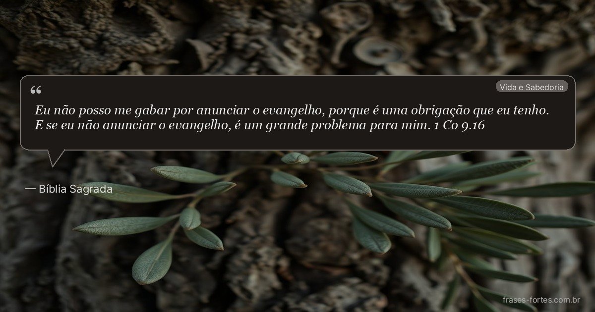 Frase de Bíblia Sagrada