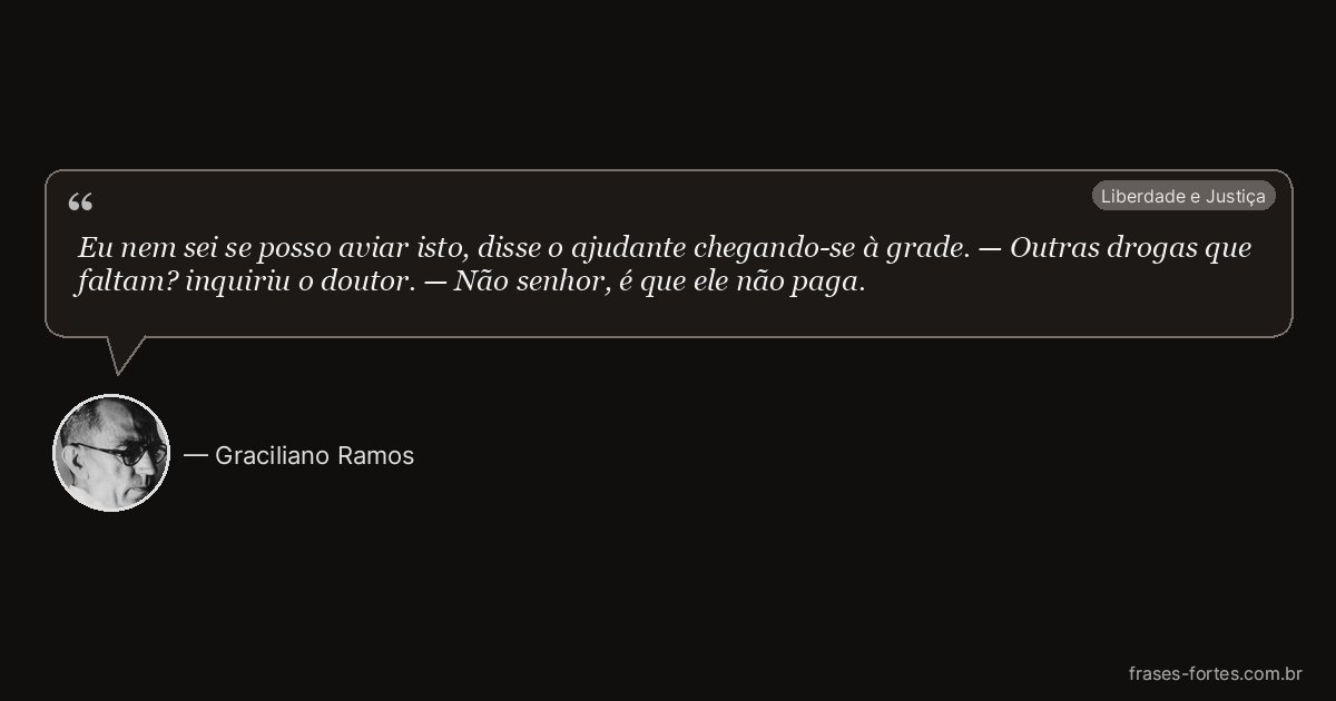Frase de Graciliano Ramos