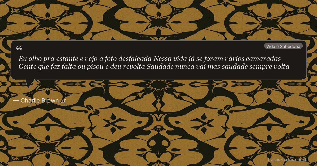 Frase de Charlie Brown Jr