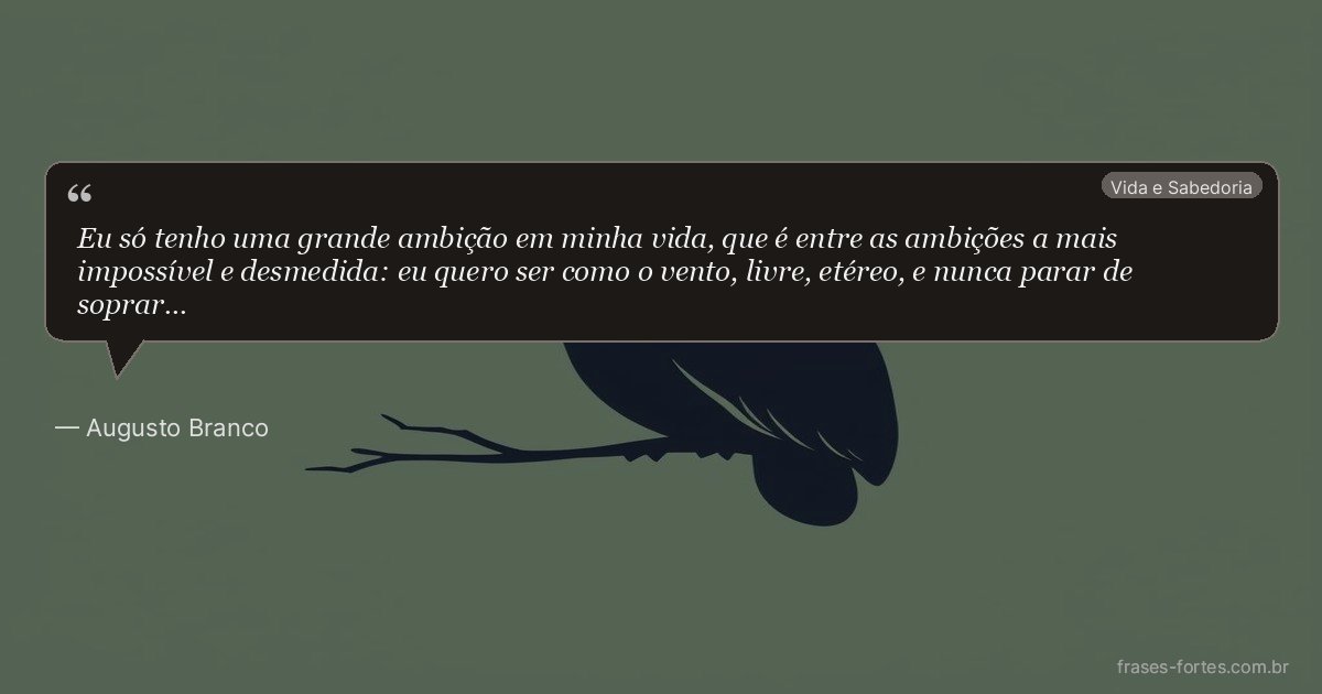 Frase de Augusto Branco